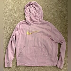 Nike pink and gold hoodie